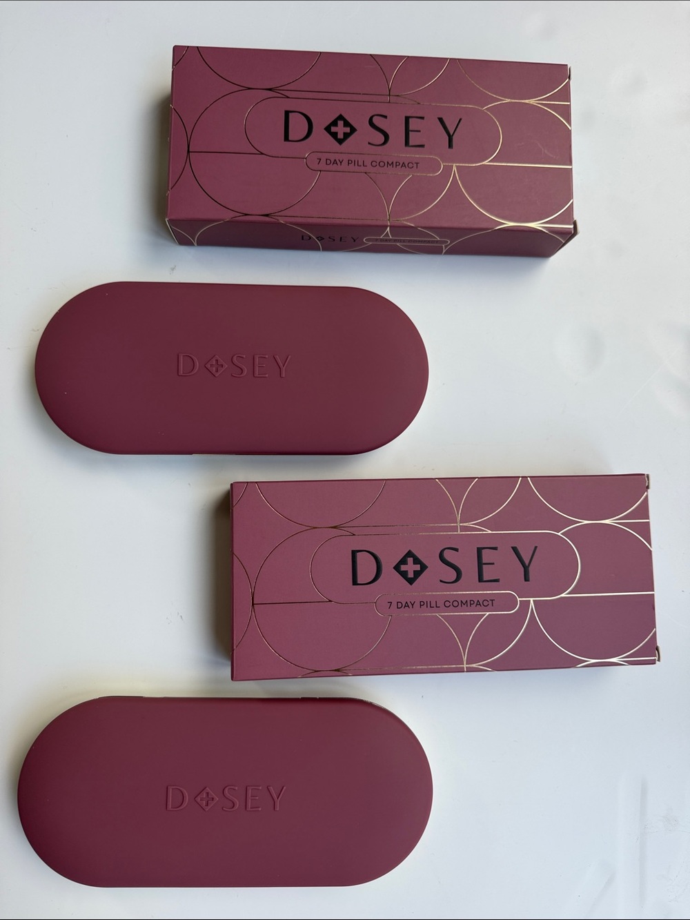 Dosey 7 Day Pill Organizer Set 2 Pack